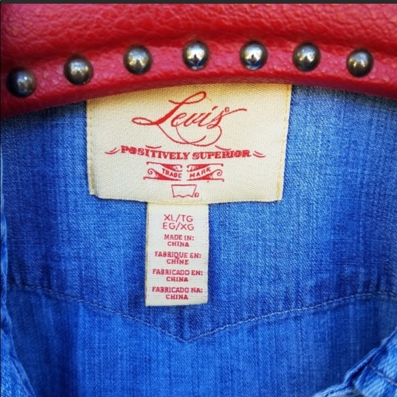 Levi’s Pearl Button Denim Shirt Indigo - Picture 4 of 7